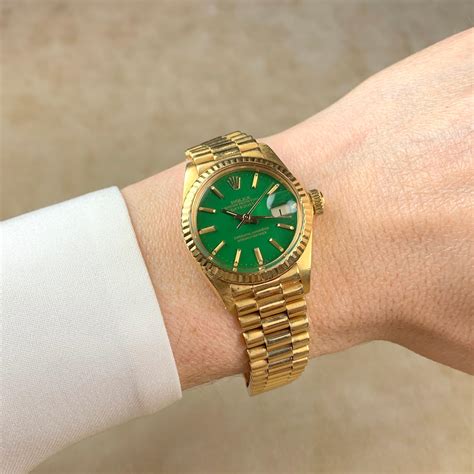 rolex green face women.